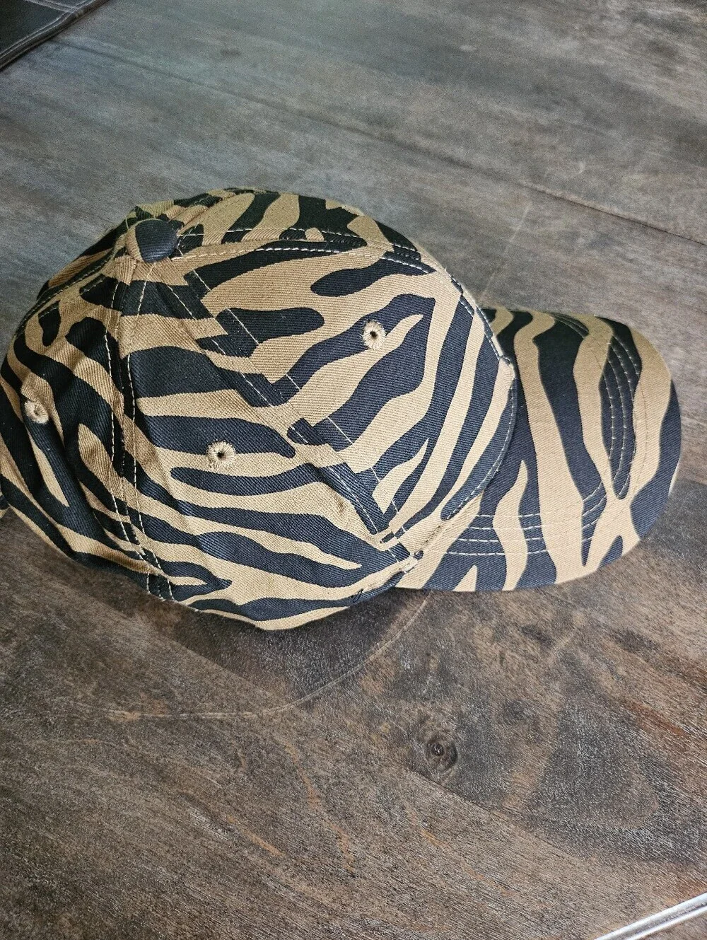 NWT Brown Zibra Print Trucker Baseball Hat